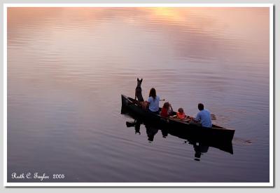Canoeing at Sunset