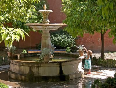 Girl in the courtyard