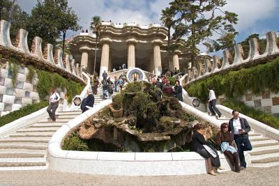 The famous steps at Parc Gell