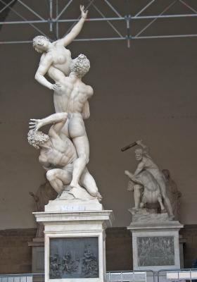 The Rape of the Sabines and Hercules and the Centaur by Giambologna