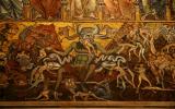 Satan eating souls detail from Battistero ceiling mosaic