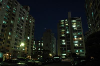 Apartment Complex at Night