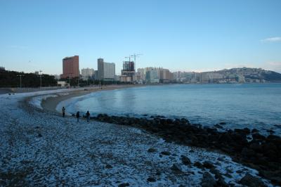 Haeundae Beach with Snow