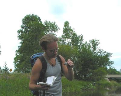 IDing unionids at Greenbank Road - Site # 1