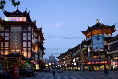 Chenghuangmiao Shopping District  - Main Street Evening View