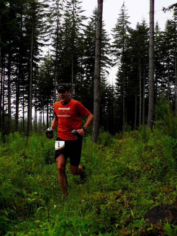 Brain Morrison leads the race at Iron Creek <br>Mile 14.6</br>