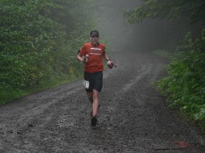 Brian Morrison running down Capitol Peak