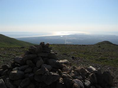 Cairn looking out towards Anchorage