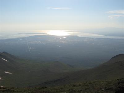 View of Anchorage from the top of Wolverine Peak