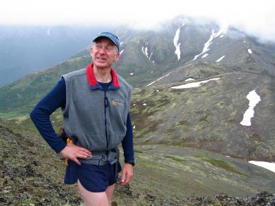 Ron at the summit of Lazy Mt.