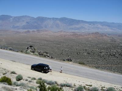 Scott Weber taking a break in the vehicle