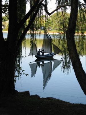 Sailboat sculpture