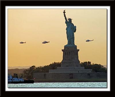 Statue of Liberty at sunset 003