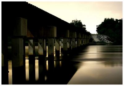 trestle under half moon