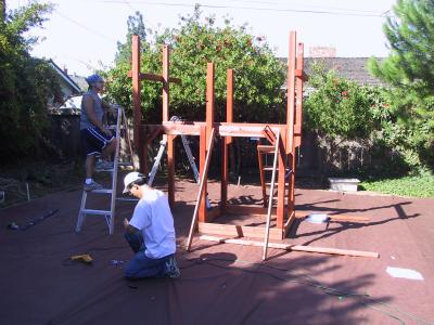 Starting the top area..