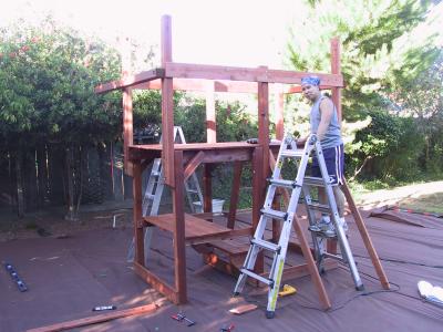 Upper level taking shape w/ floor.