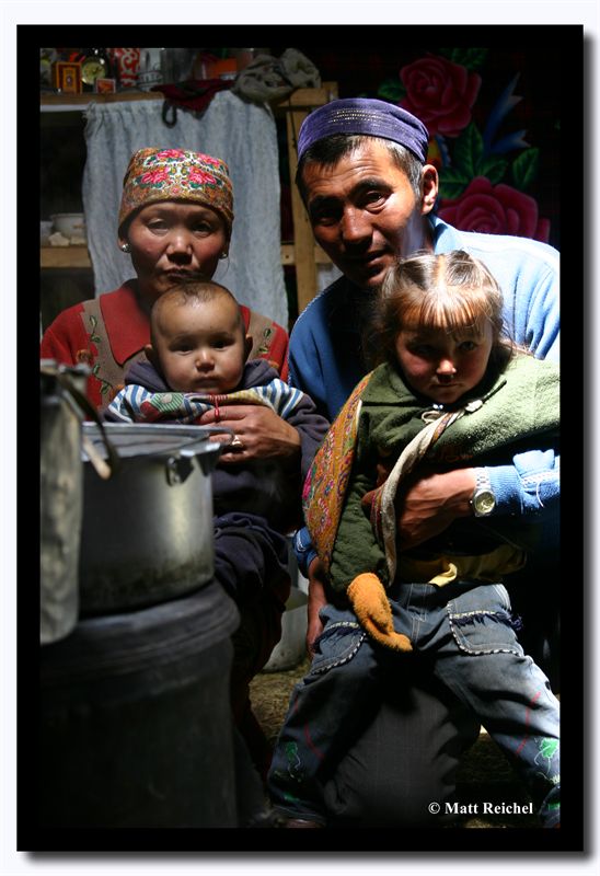 Kazakh Family in Ger, Bayan-Olgii