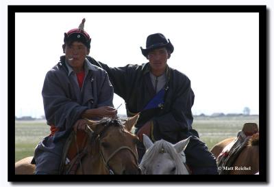 Two Guys Watching Naadam, Kharkhorin