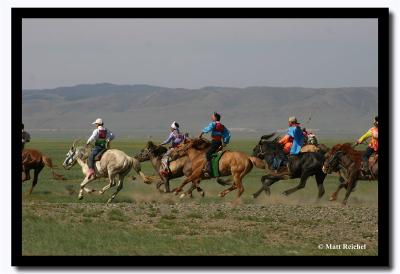 Begining of Horse Race, Naadam, Kharkhorin
