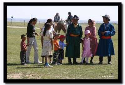 Mongol Family  at Naadam, Kharkhorin