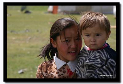 Sister with Little Brother, Altai Tavanbogd National Park