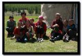 The Whole Family outside their real Felt Ger (Yurt), Bayan-Olgii Aimag