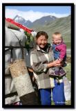 Tuvan Mother and Son on the White River, Bayan-Olgii