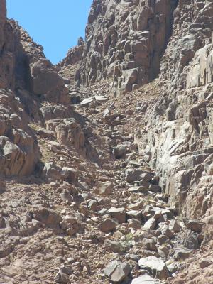 Way up to Mount Siniai, where Moses received the Ten Commandments