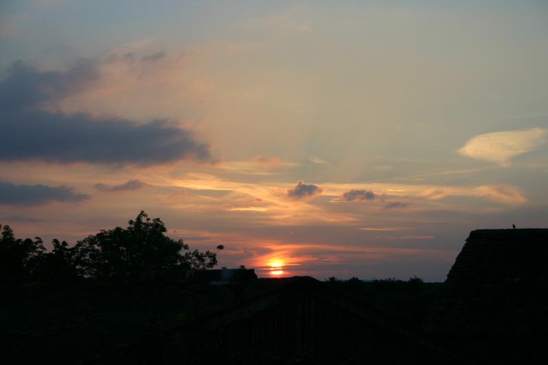 Sunset over the byre