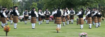 The Atlanta Pipe Band performed at Melissa's funeral
