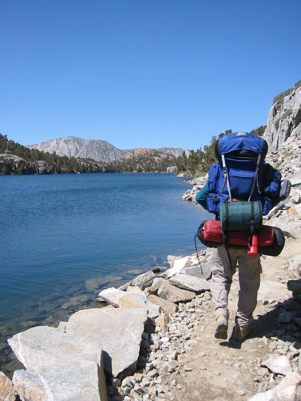 Hiking out past Long Lake