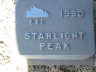The Starlight Peak summit register