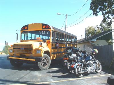 Cruisers to the back of the bus