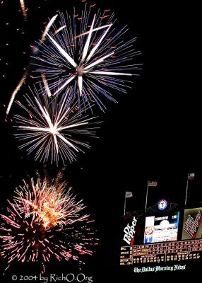 Texas Rangers Fireworks