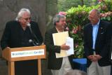 Jay Black being inducted in the Brooklyn Celebrity Path in the Brooklyn Botanic gardens