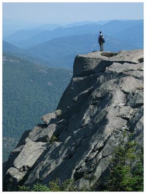 Kathy on the East Dix Summit
