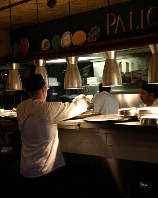 Waiter at Palios restaurant, Main Street