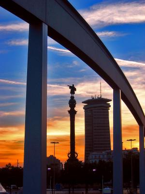 Columbus In Sunset