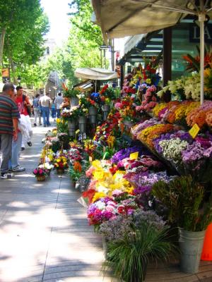 Flowers on La Rambla