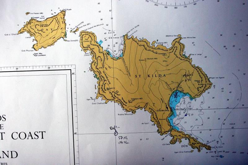 Admiralty Chart for Hirta and Soay