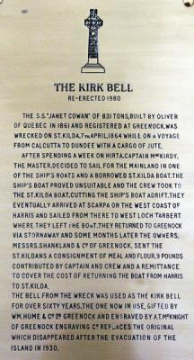 The story of the Kirk Bell and the S.S. Janet Cowan
