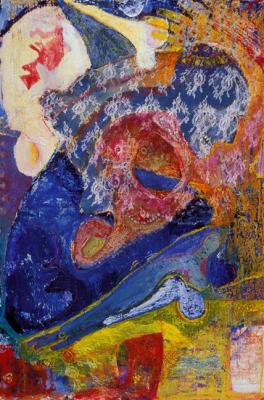 Pneumogastic Bride 2005, mixed media on canvas, 36x24