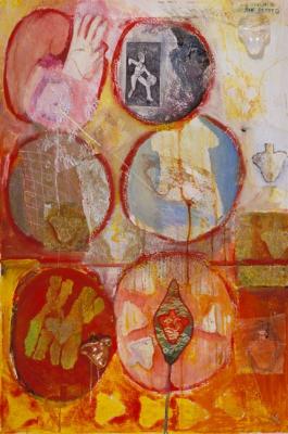 Frozen Zoo 2005, mixed media on canvas, 36x24