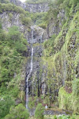 Steep canyons and waterfall, Madeira
