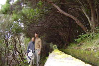 Levada with a natural roof, Madeira