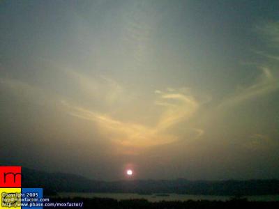 Hangzhou - our restaurant faces west, good sunsets almost every day