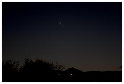 Conjunction of Planets Venus, Saturn and Mercury