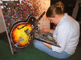 Laura Painting Gibson 175 Guitar