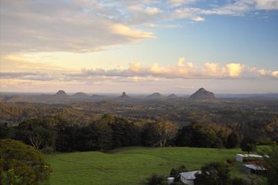 The Glasshouse Mountains from Maleny