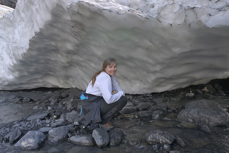 Jenn at Byron Glacier